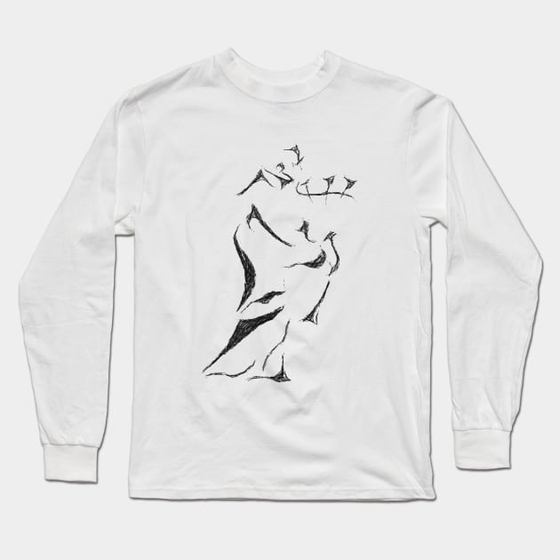 Bagpiper Sketch Long Sleeve T-Shirt by Lonely_Busker89